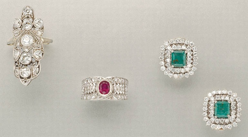 Lot image - Group of Diamond and Gem-Set Jewelry