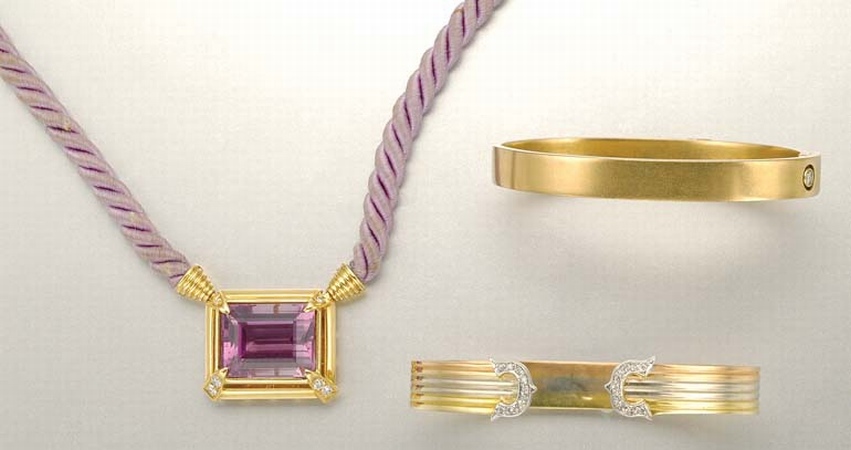 Lot image - Group of Gold & Gem-Set Jewelry