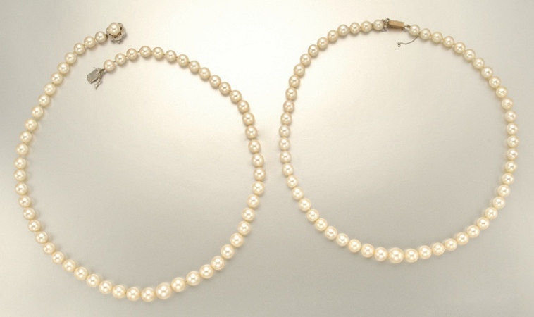 Lot image - Two Cultured Pearl Necklaces