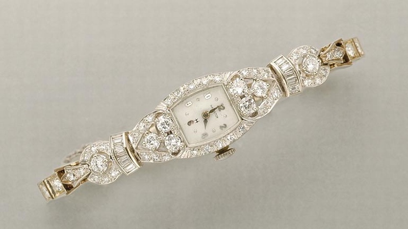 Lot image - Diamond Wristwatch