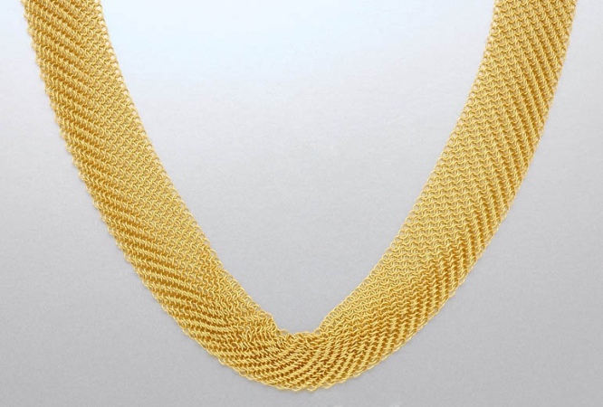 Lot image - Gold Mesh Necklace-Belt