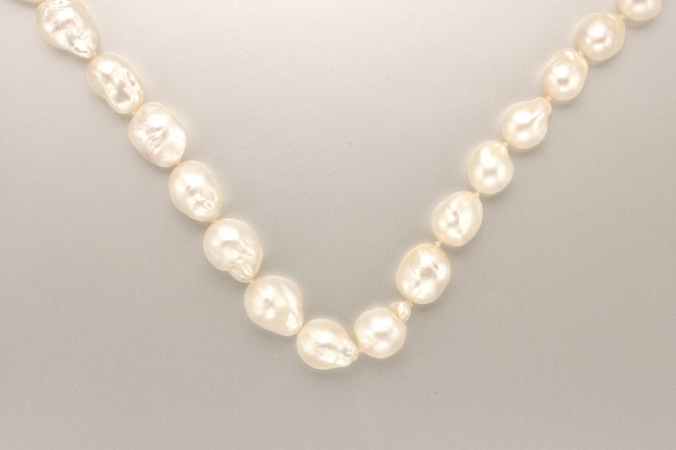 Lot image - Baroque Cultured Pearl Necklace