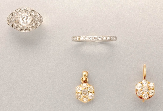Lot image - Group of Diamond Jewelry