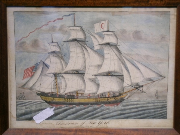 Lot image - American School 19th Century THE CHEESMAN OF NEW YORK, JANUARY 1802