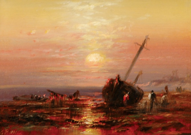 Lot image - Granville Perkins American, 1830-1895 THE SHIPWRECK, 1881