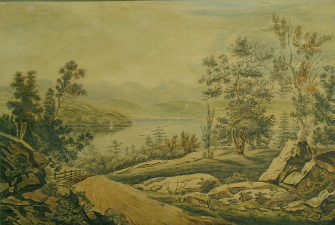 Lot image - After William Guy Wall VIEW NEAR HUDSON, NEW YORK