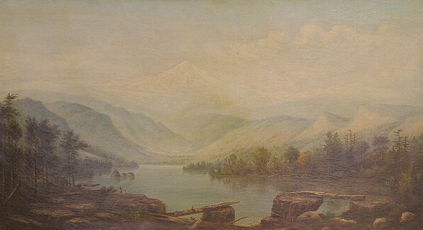 Lot image - American School 19th Century MOUNT HOOD VIEWED FROM THE COLUMBIA RIVER