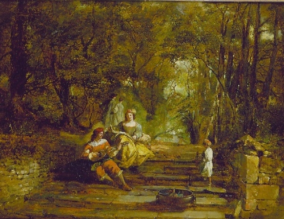 Lot image - Daniel Pasmore British, 19th century THE YOUNG TROUBADOUR