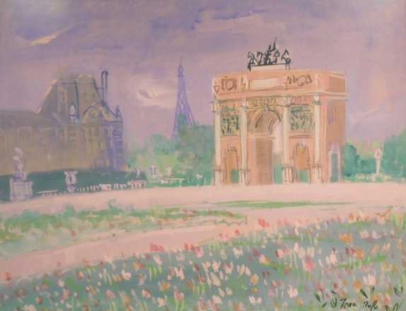 Lot image - Jean Dufy French, 1888-1964 LE JARDIN DES TUILERIES, circa 1956