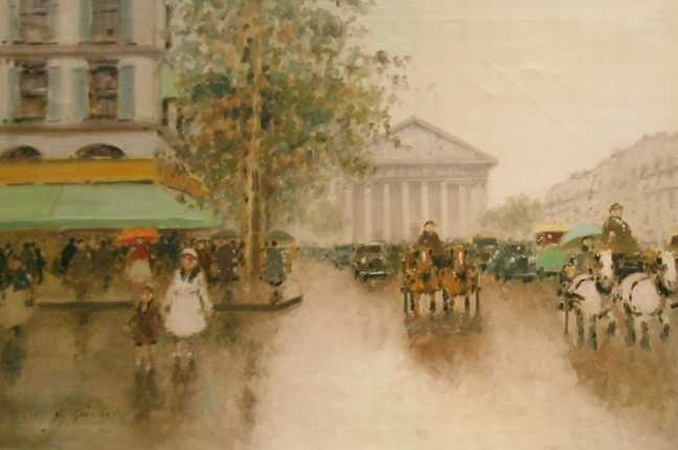 Lot image - Andre Gisson French, 1928-2003 LA BOURSE