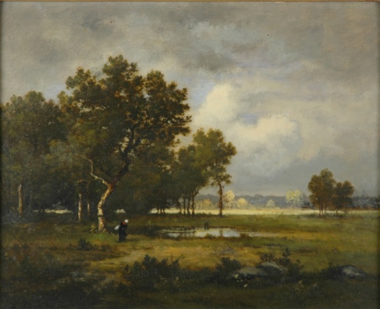 Lot image - Leon Richet French, 1847-1907 THE COMING STORM