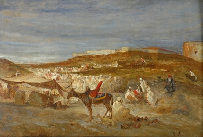 Lot image - Eugene Fromentin French, 1820-1876 DIFFA, RECEPTION DU SOIR