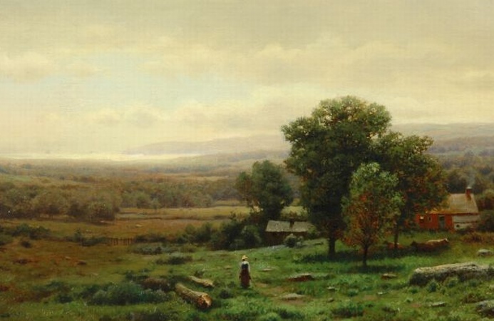 Lot image - Henry Pember Smith 1854-1907 NEARING HOME, 1881