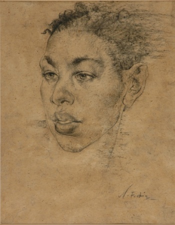 Lot image - Nicolai Ivanovich Fechin Russian/American, 1881-1955 PORTRAIT OF A YOUNG MAN