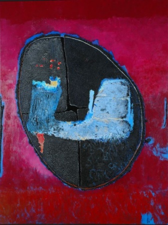 Lot image - Enrico Donati Italian/American, b.1909 OASIS IN RED AND PURPLE