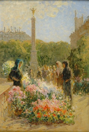 Lot image - Pierre Eugene Montezin French, 1874-1946 MARCHAND DE FLEURS