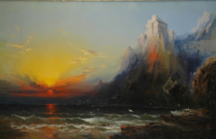 Lot image - James Hamilton 1819-1878 SUNSET ON THE COAST