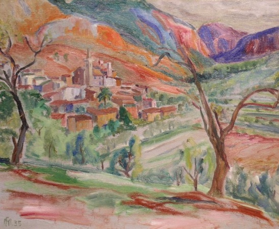 Lot image - Nikolay Milioti Russian, 1874-1962 HILLSIDE TOWN