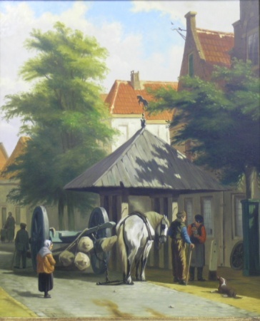 Lot image - Johan Beekhout Dutch, b.1937 THE LOGGER IN TOWN