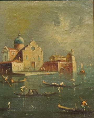Lot image - Mario Nardo Italian, 19th/20th century VENETIAN SCENE; together with four Italianate landscapes: FIVE