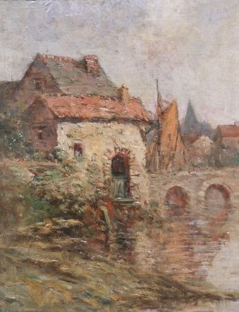 Lot image - Edward Loyal Field American, 1856-1914 FISHING VILLAGE