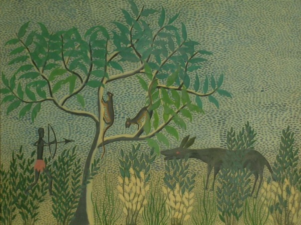 Lot image - Pili Pili Mulongoy Zairian, b.1914 THE MIGHTY HUNTER