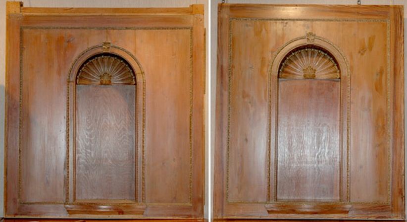 Lot image - Two Georgian Pine Wall Pockets