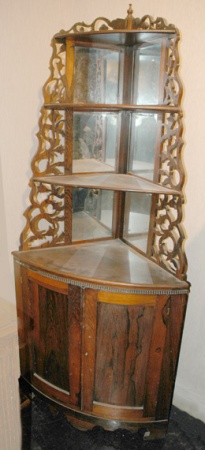 Lot image - Victorian Mirror Backed Mahogany Corner Cabinet
