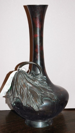 Lot image - Chinese Floral Decorated Bronze Vase