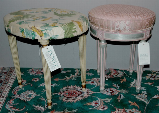 Lot image - Two Louis XVI Style Painted Stools