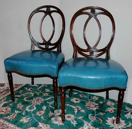 Lot image - Set of Four Georgian Style Mahogany Side Chairs