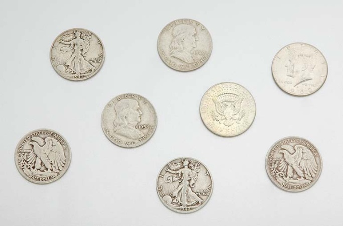 Lot image - Group of U.S. Half Dollar Coins