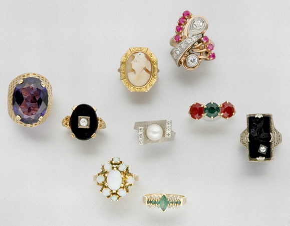 Lot image - Group of Assorted Gem-Set Rings