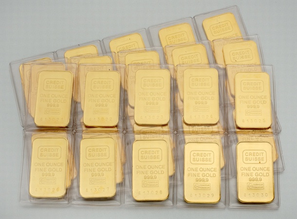 Lot image - Thirty 1 Ounce Credit Suisse Gold Bars