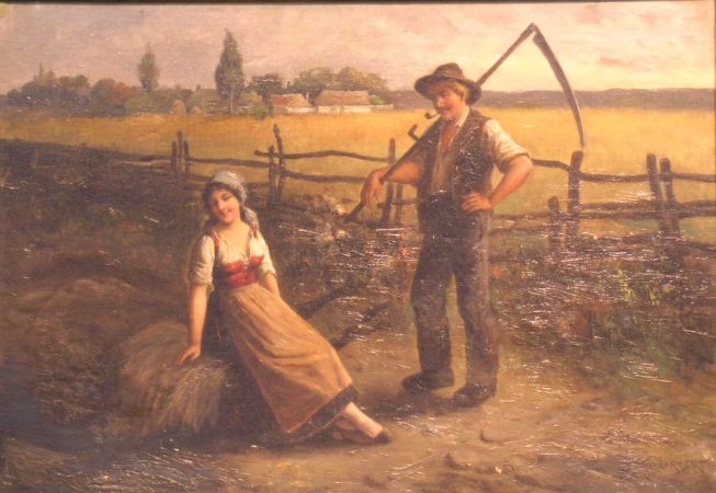 Lot image - Norbert Continental, 19th century AN AFTERNOON CONVERSATION