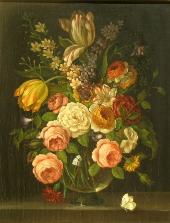 Lot image - Flemish School 20th Century FLORAL STILL LIFE