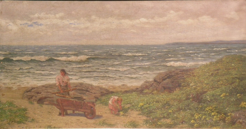 Lot image - Attributed to Hugh Cameron A SUMMER BREEZE-AYESHIRE SHORE, 1907