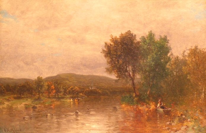 Lot image - George Herbert McCord American, 1848-1909 BOATING ON THE RIVER