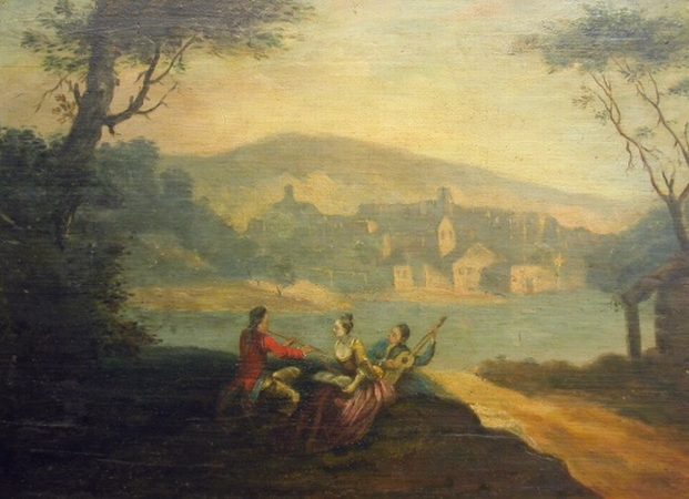 Lot image - French School 18th Century A RIVERSIDE CONCERT