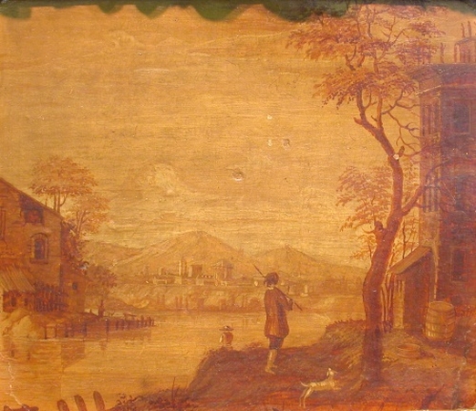 Lot image - Continental School Late 19th/early 20th century FIGURES BY A RIVER