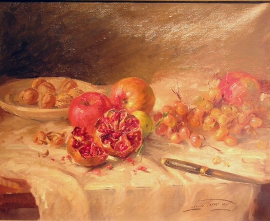 Lot image - Lucio Tafuri Italian, b.1941 STILL LIFE WITH POMEGRANATES