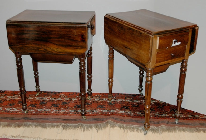 Lot image - Pair of Rosewood Work Tables