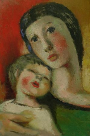 Lot image - Attributed to Miguel Montaner MOTHER AND CHILD