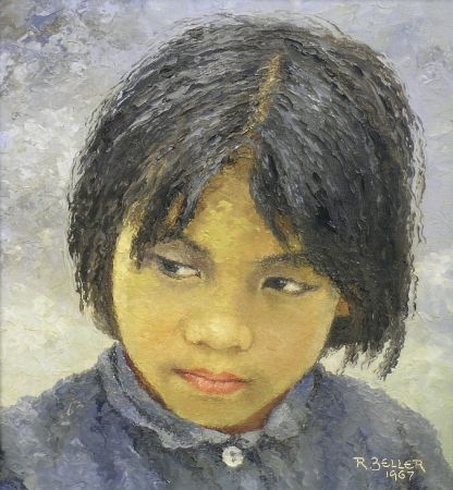 Lot image - R. Beller 20th Century PORTRAIT OF A BOY
