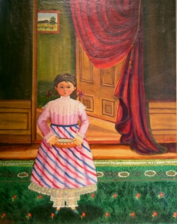 Lot image - Agapito Labios Mexican, 1898-1996 YOUNG GIRL IN AN INTERIOR