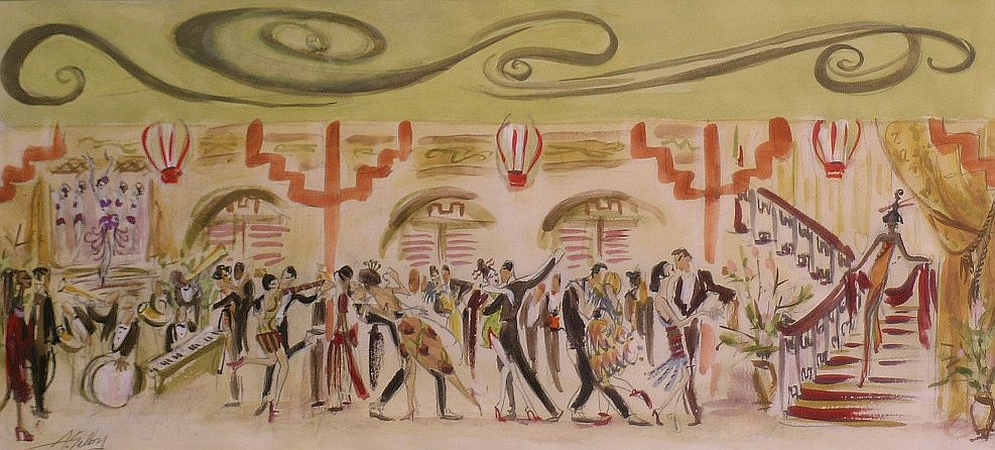 Lot image - Andrea Selby 20th Century BALLROOM SCENE