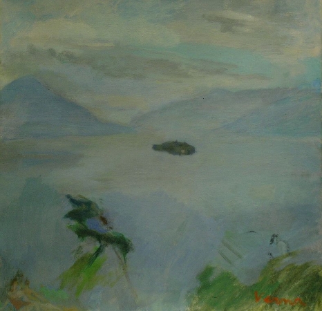 Lot image - Germaine Verna French, 1900-1975 COUPLE BEFORE A LAKE