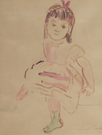 Lot image - Lorel Salzer 20th Century GIRL WITH A PINK BOW