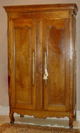 Lot image - French Provincial Walnut Armoire