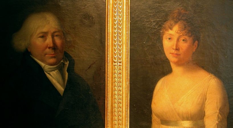 Lot image - French School 19th Century ANCESTRAL PORTRAITS: TWO